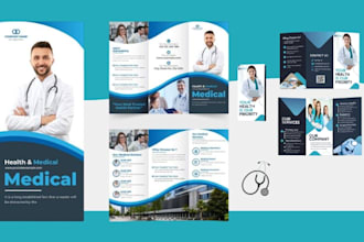 design a professional eye catching medical, healthcare, clinical brochure