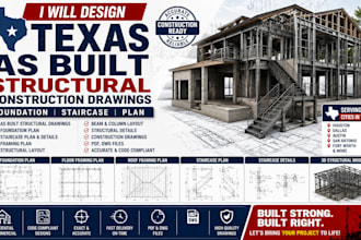 design texas as built structural construction drawings foundation staircase plan