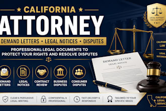 be your california attorney for demand letters, legal notices and disputes