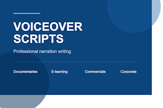 write professional voiceover and narration scripts