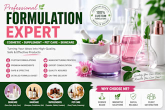 provide cosmetic formulation chemist and cosmetic formulator