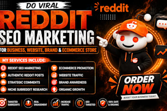 do viral reddit seo marketing for business website, brand, ecommerce sellvia st