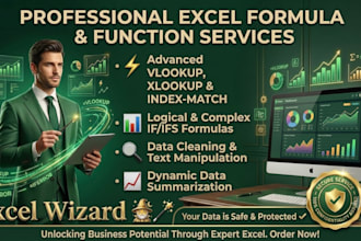 fix, create, and write advanced excel formulas and functions