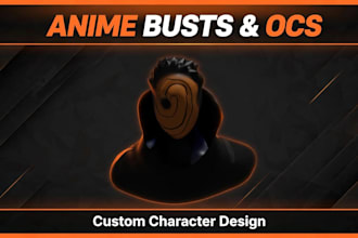 create custom anime 3d model oc bust for vtuber stl obj