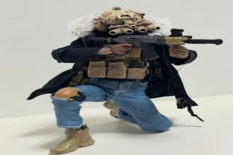 sculpt 3d likeness articulated action figure,headsculpt,toy,stl for 3d printing