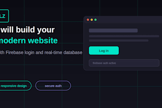 build a modern website with firebase authentication and database