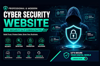 design professional cyber security website IT consulant website