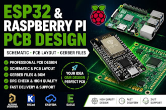create esp32 pcb design, raspberry pi pcb layout and schematic