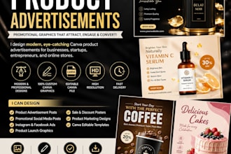 design professional canva product advertisements