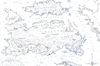do hand drawn fantasy book map novel board game map illustration cartography map