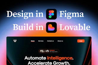 design lovable website in figma and also built in lovable
