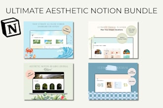 design aesthetic and functional notion templates or custom dashboards
