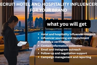 recruit hotel and hospitality influencers for your brand