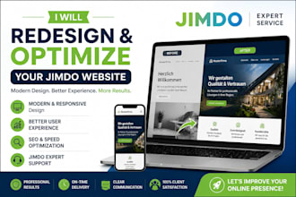 jimdo website design redesign business website startup website mobile friendly
