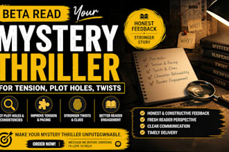 beta read mystery thriller for plot holes tension and twists