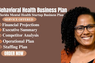 write startups business plan for behavioral health, mental health for florida