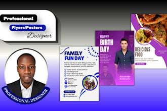 design flyers, brochure, poster, banner, book cover  professional in just 24hrs