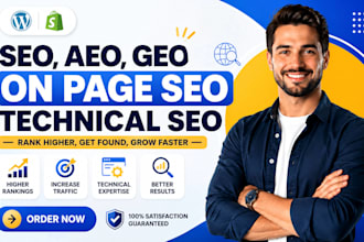 setup monthly wordpress ai onpage SEO aeo GEO setup shopify aeo GEO optimization