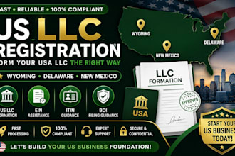 us llc registration USA llc formation ein itin boi wyoming delaware new mexico