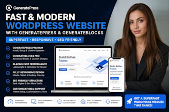 design fast responsive generatepress modern website with generateblocks pro