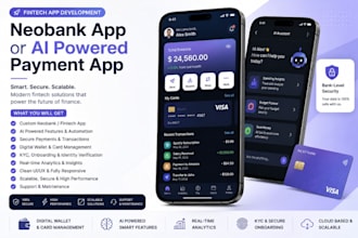 develop a fintech app neobank app or ai powered payment app