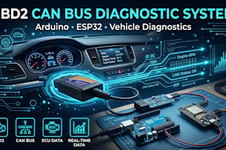 develop obd2 can bus car diagnostic system using arduino or esp32
