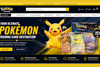 build pokemon shopify store pokemon website trading card store