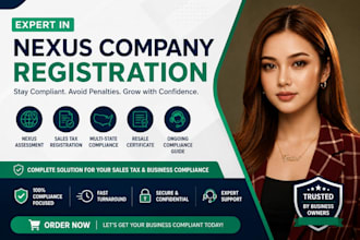 register your company, sales tax nexus, llc, ein and vat compliance