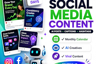 create monthly social media calendar