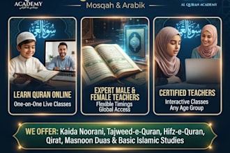 teach quran online with tajweed and qaida to kids and adults
