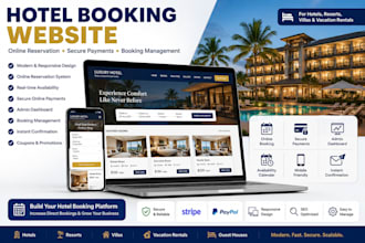 build hotel booking website with online reservation and payment system