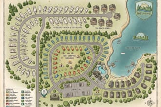 design site map, property map, rv park, campground and subdivision map