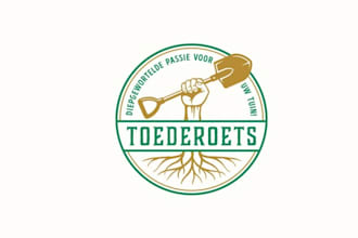 design monogram gardening roots company logo