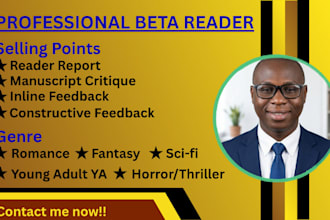 beta read fantasy romance ya thriller and provide inline feedback as beta reader