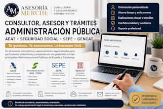 consultor asesor y trámites administración pública  gencat soc sepe aeat