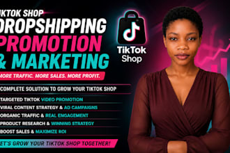 setup tiktok shop dropshipping shopify tik tok shop marketing promotion manager