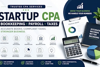 be your CPA for startup taxes, bookkeeping and payroll