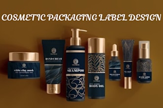 design cosmetic packaging, skincare labels and beauty product packaging in figma