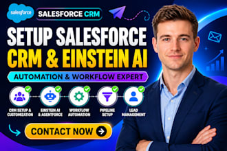 setup salesforce CRM einstein ai agentforce automation workflow pipeline lead