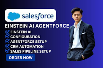 setup salesforce CRM einstein ai agentforce automation workflow pipeline lead