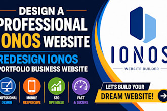 design a professional ionos website redesign ionos portfolio business website