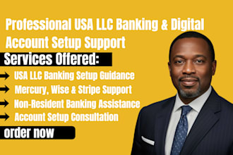 do USA llc, bank accounts with mercury, wise stripe for USA and non USA