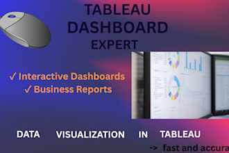 design professional tableau dashboards and data visualization reports