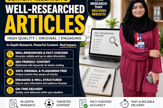 do content research and create well researched articles