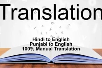 professionally translate english, hindi, and punjabi manually