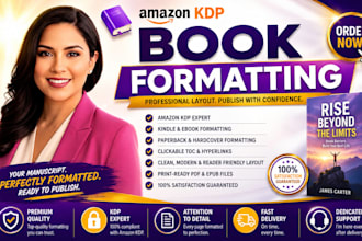 book formatting kindle ebook paperback formatting convert manuscript amazon KDP
