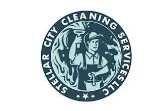 design fresh wash cleaning services logo