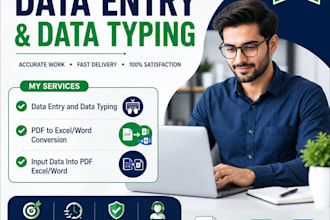 do excel data entry pdf to excel and word