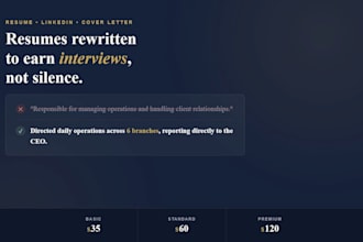 write a professional tailored ats resume that gets you more interviews