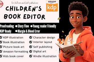 edit and proofread your KDP childrens picture book for amazon kdp publishing